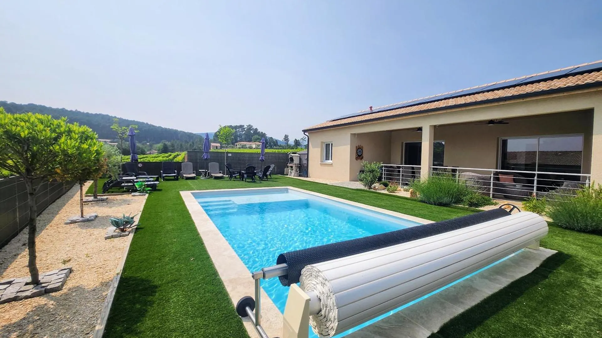 En Ardeche Villa L'Olympe Climatisee Avec Sa Piscine Privee Et Chauffee Joyeuse